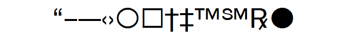 WP TypographicSymbols font
